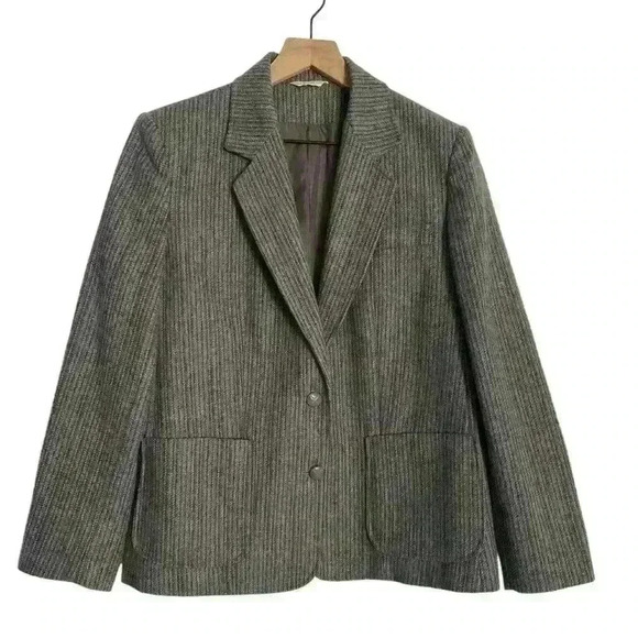 Vintage Jonathan Richard Wool Blend Women's Blazer Size 14 - Picture 1 of 7